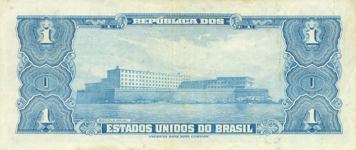 Back of Brazil p150c: 1 Cruzeiro from 1954