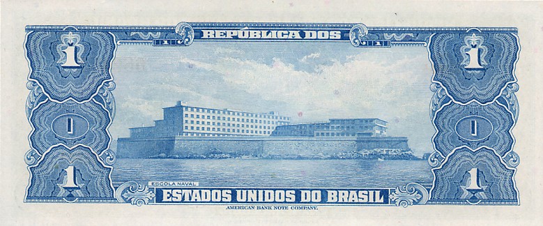 Back of Brazil p150d: 1 Cruzeiro from 1954