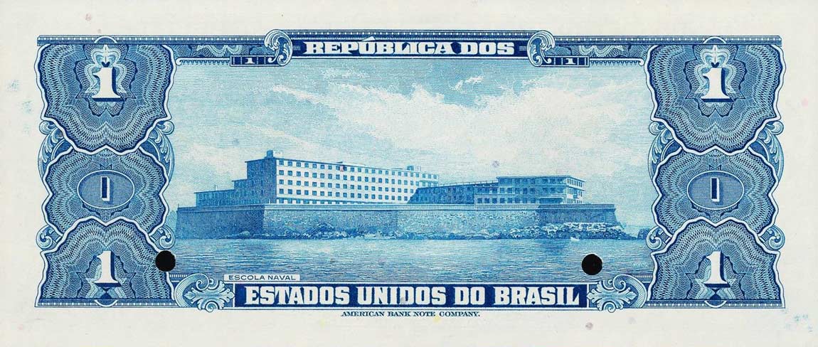 Back of Brazil p150s: 1 Cruzeiro from 1954
