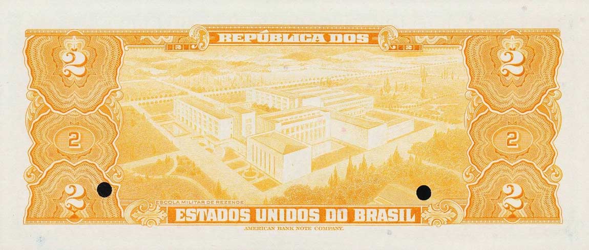 Back of Brazil p151s: 2 Cruzeiros from 1954