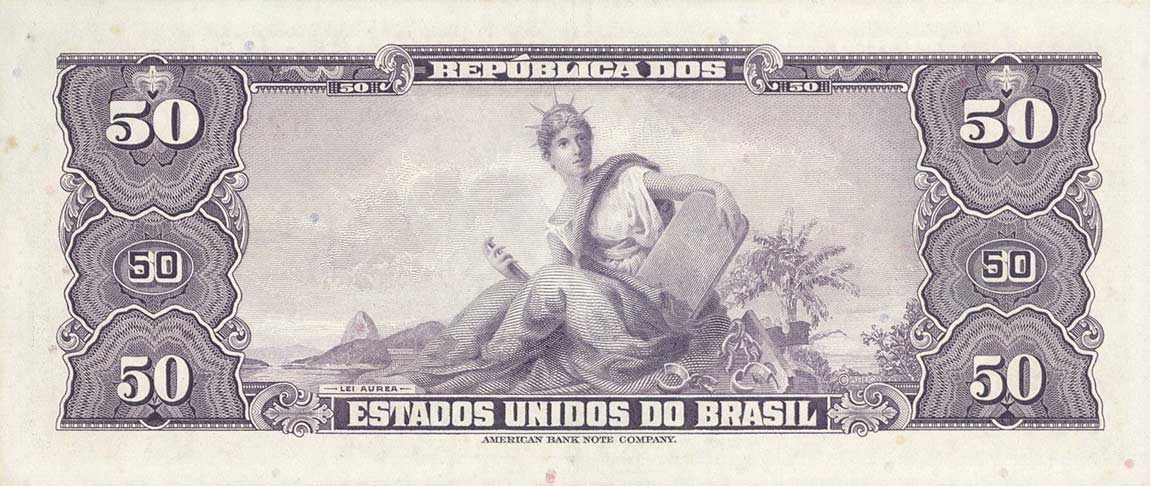 Back of Brazil p152a: 50 Cruzeiros from 1956