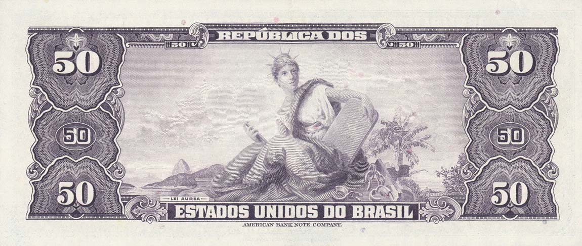 Back of Brazil p152b: 50 Cruzeiros from 1956