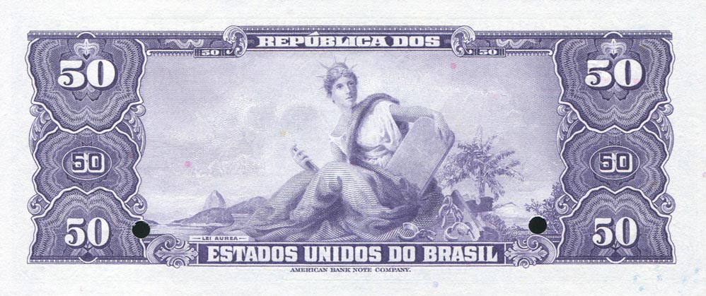 Back of Brazil p152s: 50 Cruzeiros from 1956