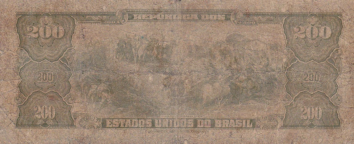 Back of Brazil p154a: 200 Cruzeiros from 1955