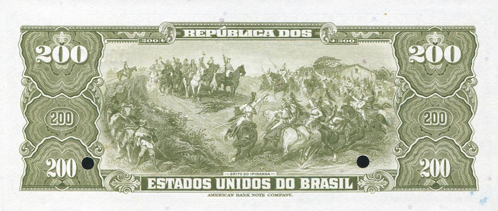 Back of Brazil p154s1: 200 Cruzeiros from 1955