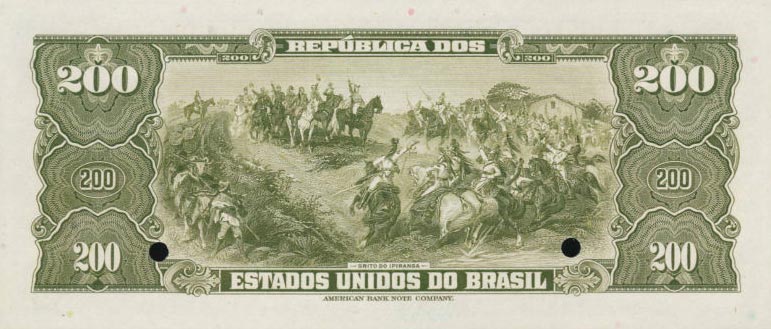 Back of Brazil p154s2: 200 Cruzeiros from 1955