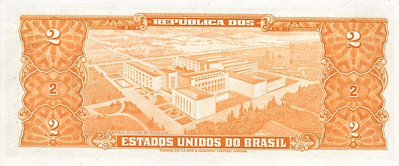 Back of Brazil p157Ab: 2 Cruzeiros from 1956