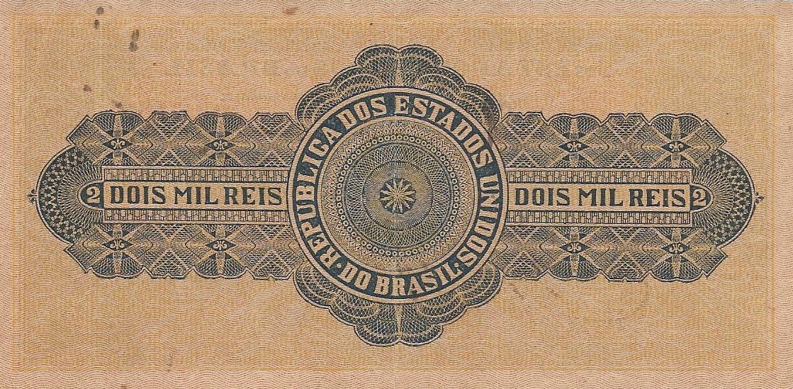 Back of Brazil p15: 2 Mil Reis from 1920