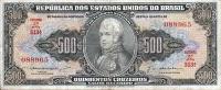 p164b from Brazil: 500 Cruzeiros from 1955