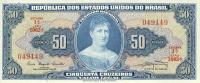 Gallery image for Brazil p169a: 50 Cruzeiros from 1961