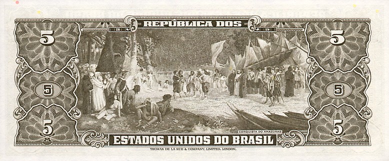 Back of Brazil p176a: 5 Cruzeiros from 1962