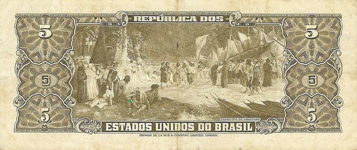 Back of Brazil p176b: 5 Cruzeiros from 1963