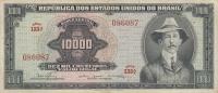 p182Ba from Brazil: 10000 Cruzeiros from 1966