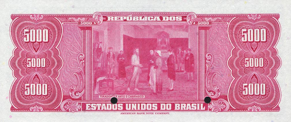 Back of Brazil p188s: 5 Cruzeiros Novos from 1966