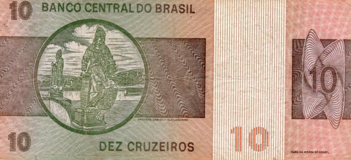 Front of Brazil p193d: 10 Cruzeiros from 1980