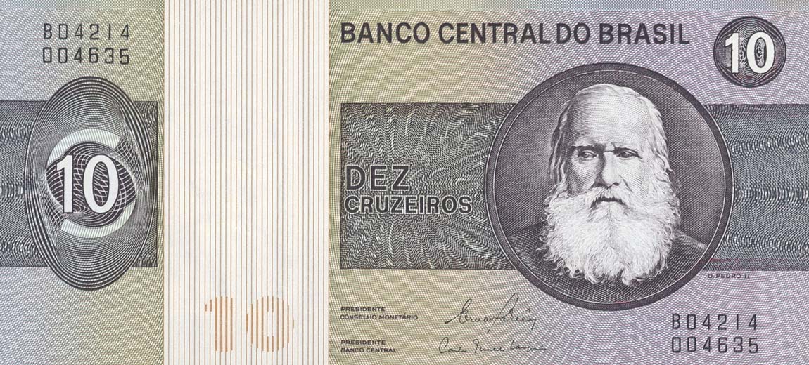 Front of Brazil p193e: 10 Cruzeiros from 1980