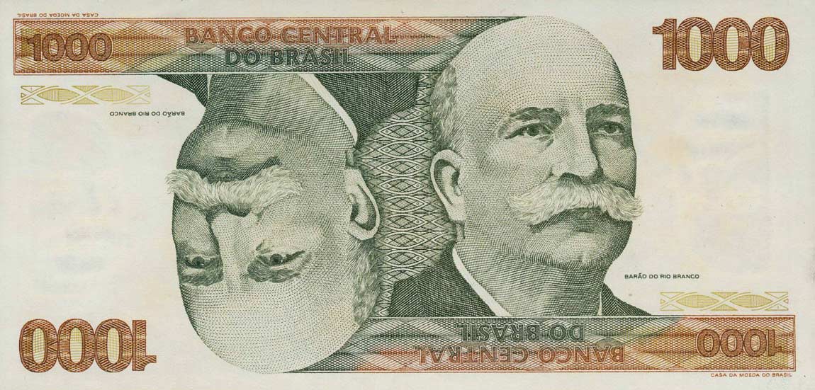 Front of Brazil p197a: 1000 Cruzeiros from 1978