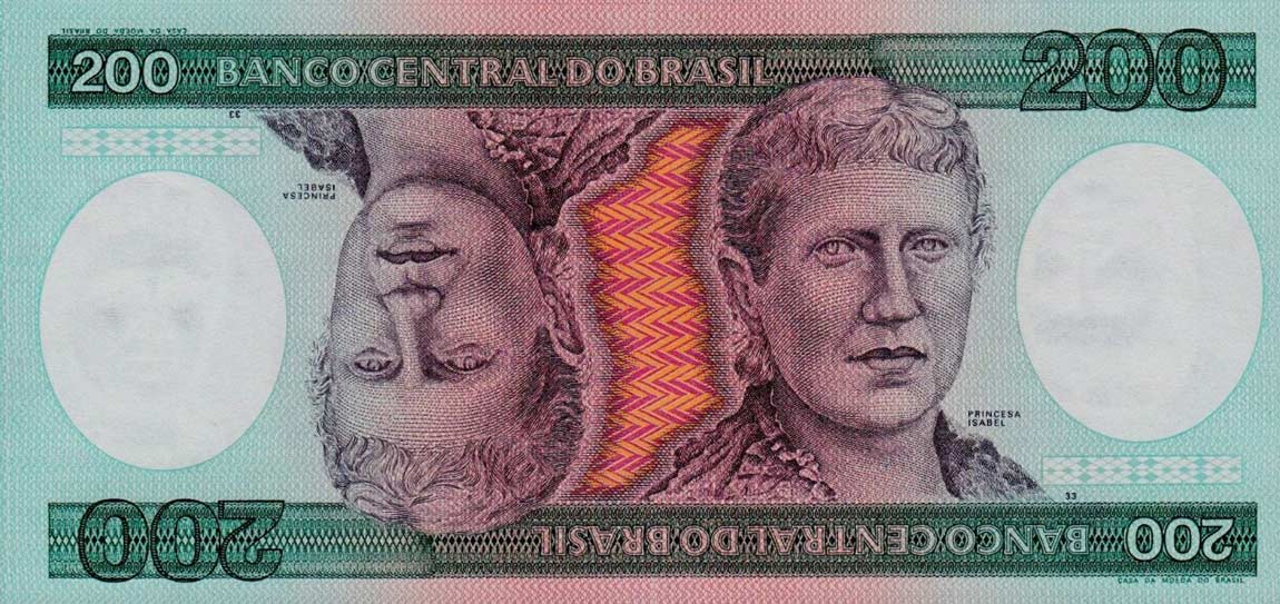 Front of Brazil p199a: 200 Cruzeiros from 1981