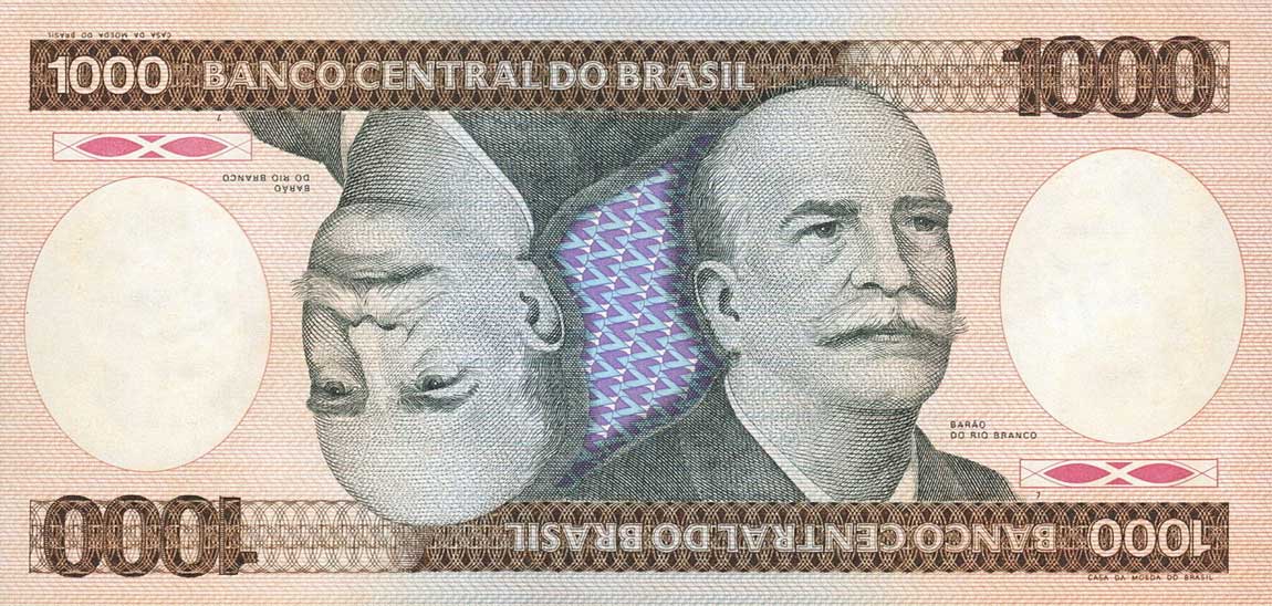 Front of Brazil p201r: 1000 Cruzeiros from 1981