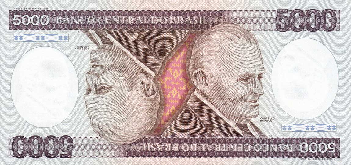 Front of Brazil p202a: 5000 Cruzeiros from 1981