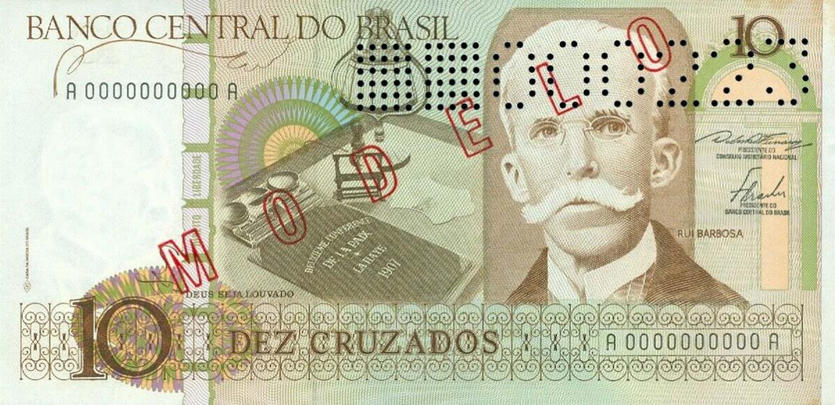 Front of Brazil p209s: 10 Cruzados from 1986