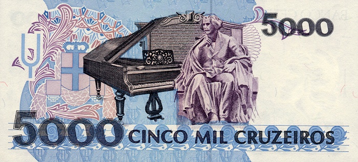 Back of Brazil p232c: 5000 Cruzeiros from 1993