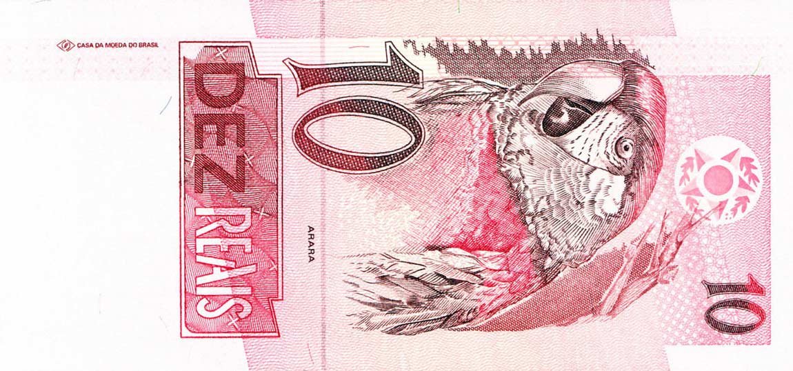 Back of Brazil p245Af: 10 Reais from 1997