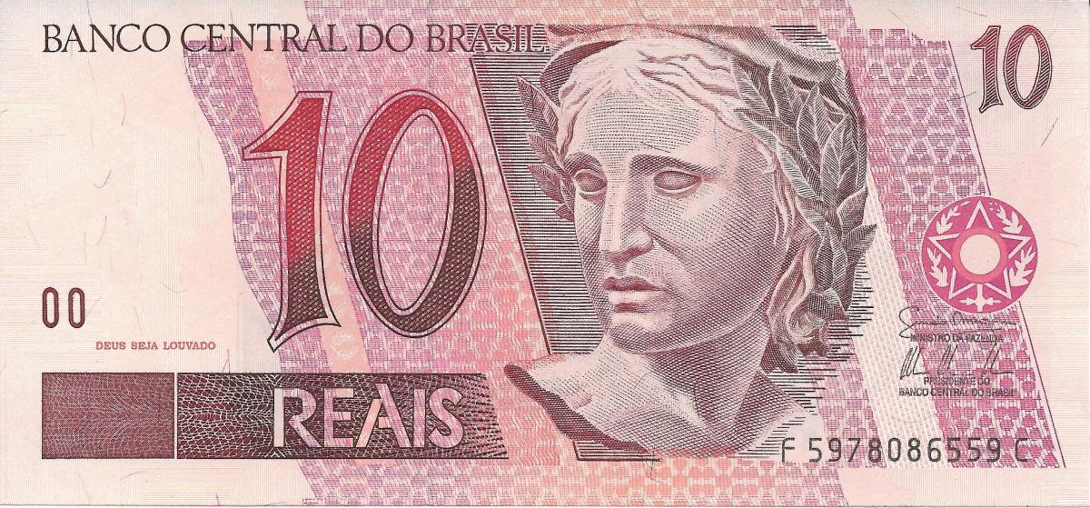 Front of Brazil p245Am: 10 Reais from 1997