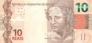 p254e from Brazil: 10 Reais from 2010 p254e from Brazil: 10 Reais from 2010