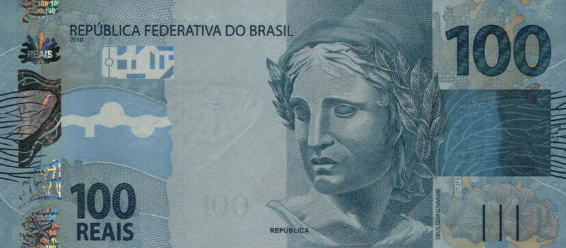 Front of Brazil p257b: 100 Reais from 2010