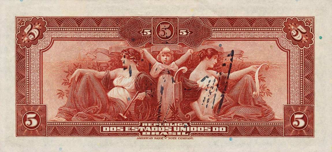 Back of Brazil p29c: 5 Mil Reis from 1925