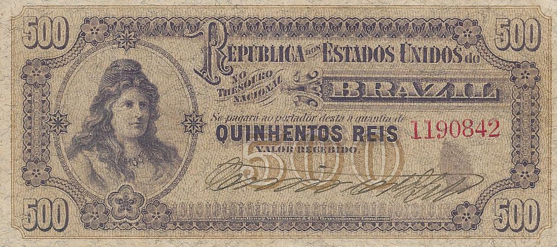 Front of Brazil p2: 500 Reis from 1901