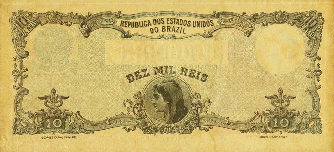 Back of Brazil p32s: 10 Mil Reis from 1907