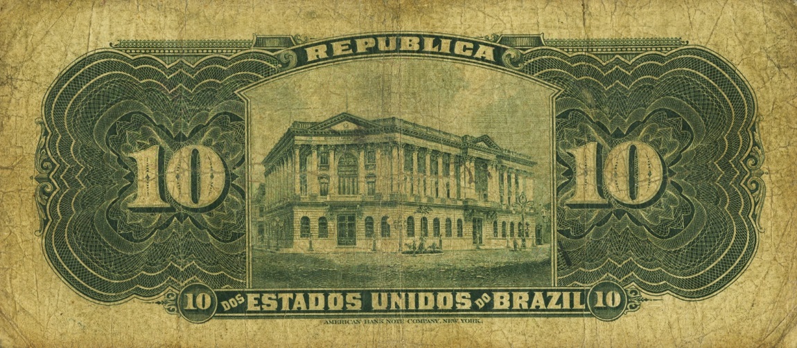 Back of Brazil p33a: 10 Mil Reis from 1907