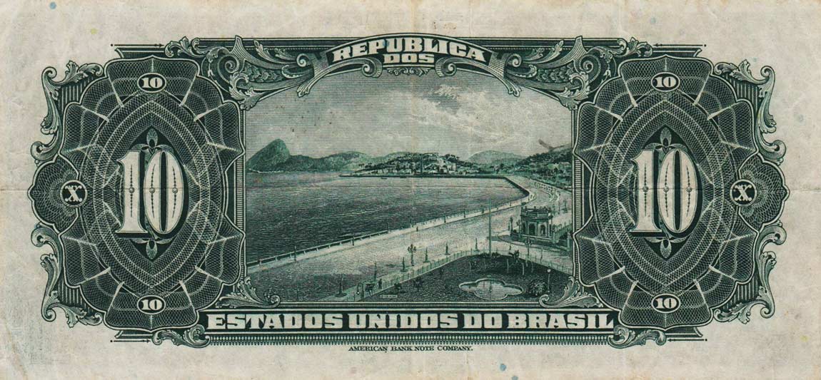 Back of Brazil p39c: 10 Mil Reis from 1925