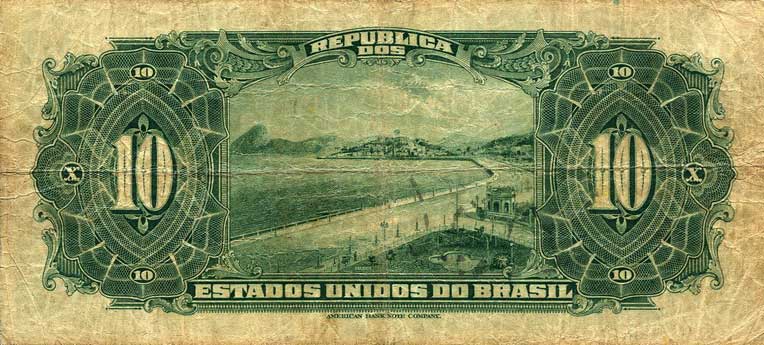 Back of Brazil p39d: 10 Mil Reis from 1925