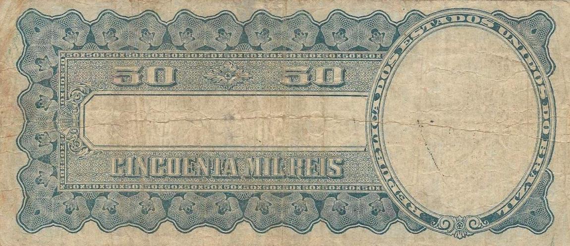 Back of Brazil p55a: 50 Mil Reis from 1915