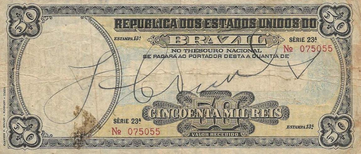 Front of Brazil p55a: 50 Mil Reis from 1915