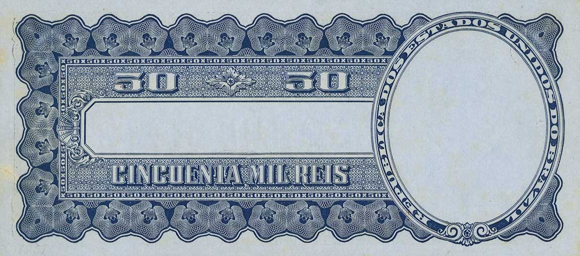 Back of Brazil p55s: 50 Mil Reis from 1915
