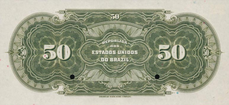 Back of Brazil p58s: 50 Mil Reis from 1925