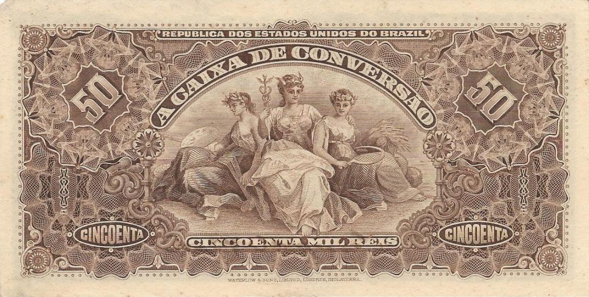 Back of Brazil p96: 50 Mil Reis from 1906