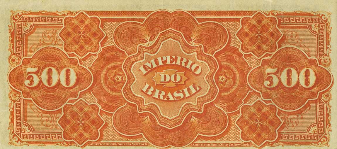 Back of Brazil pA242: 500 Reis from 1874