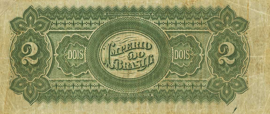 Back of Brazil pA245: 2 Mil Reis from 1870