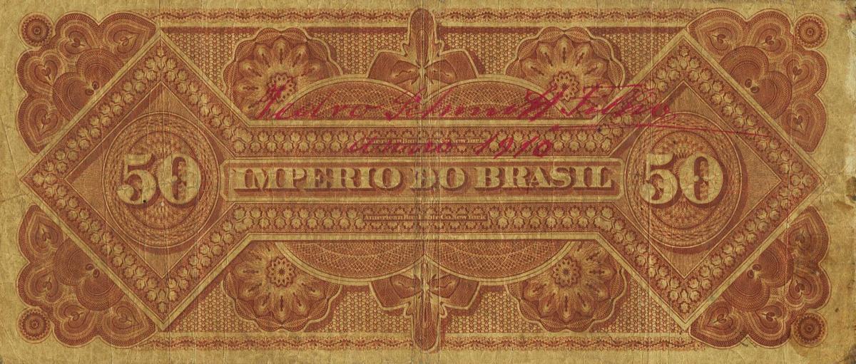 Back of Brazil pA246: 50 Mil Reis from 1874