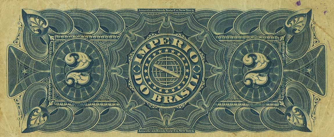 Back of Brazil pA251a: 2 Mil Reis from 1882