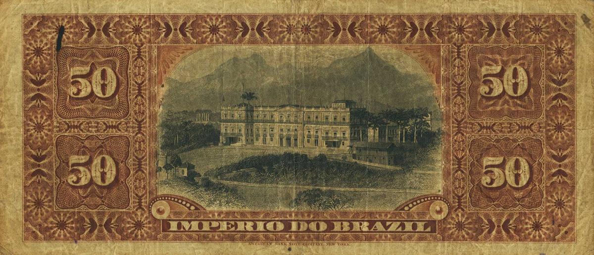 Back of Brazil pA253: 50 Mil Reis from 1889