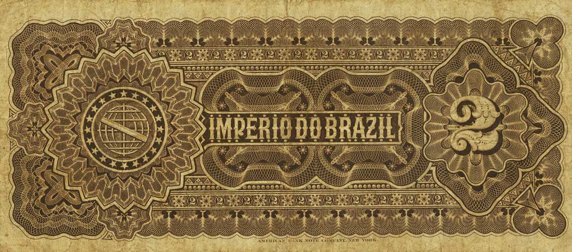 Back of Brazil pA256: 2 Mil Reis from 1869