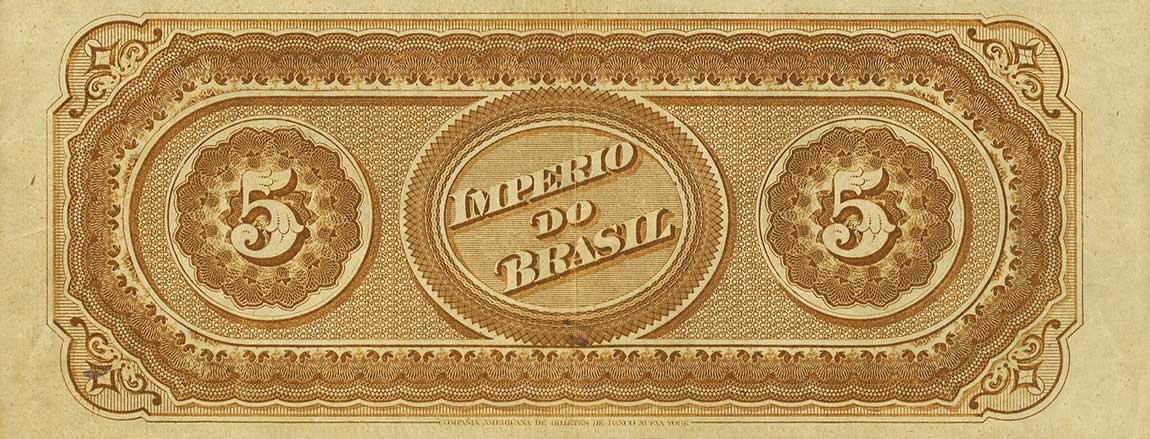 Back of Brazil pA257: 5 Mil Reis from 1869