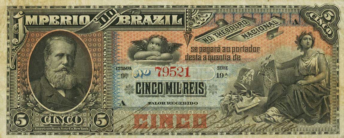 Front of Brazil pA264a: 5 Mil Reis from 1888