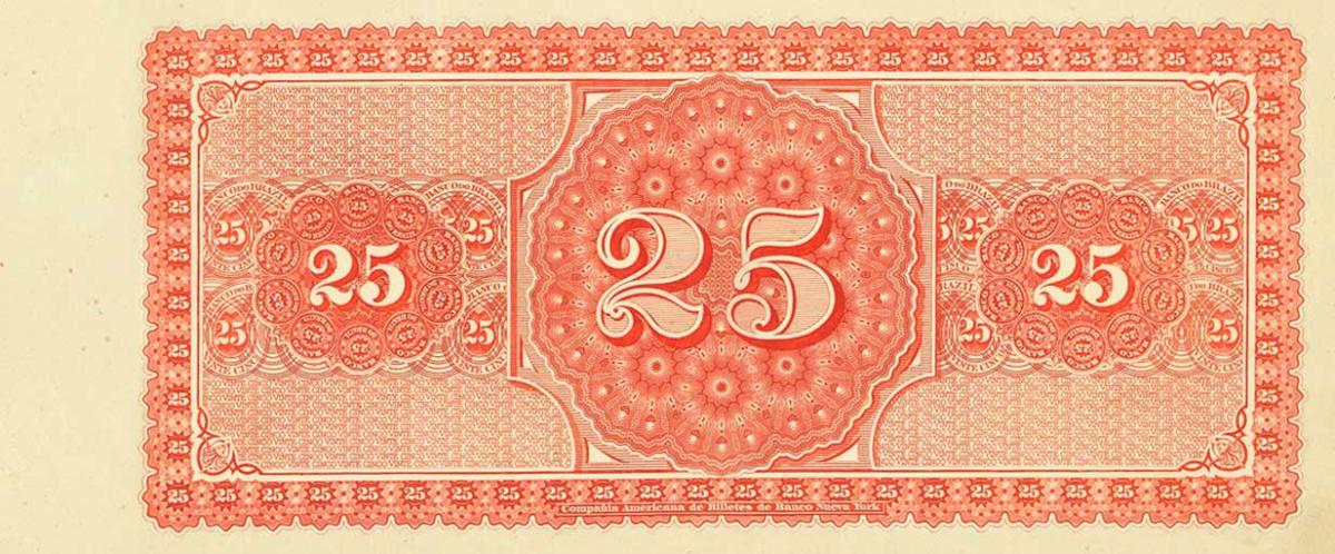 Back of Brazil pS251p: 25 Mil Reis from 1860